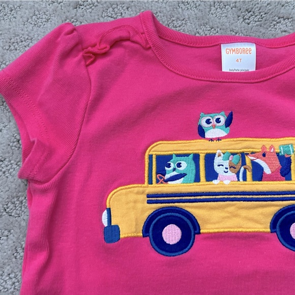 Gymboree Embroidered School Bus Ruffle Top, 4T - Picture 4 of 5